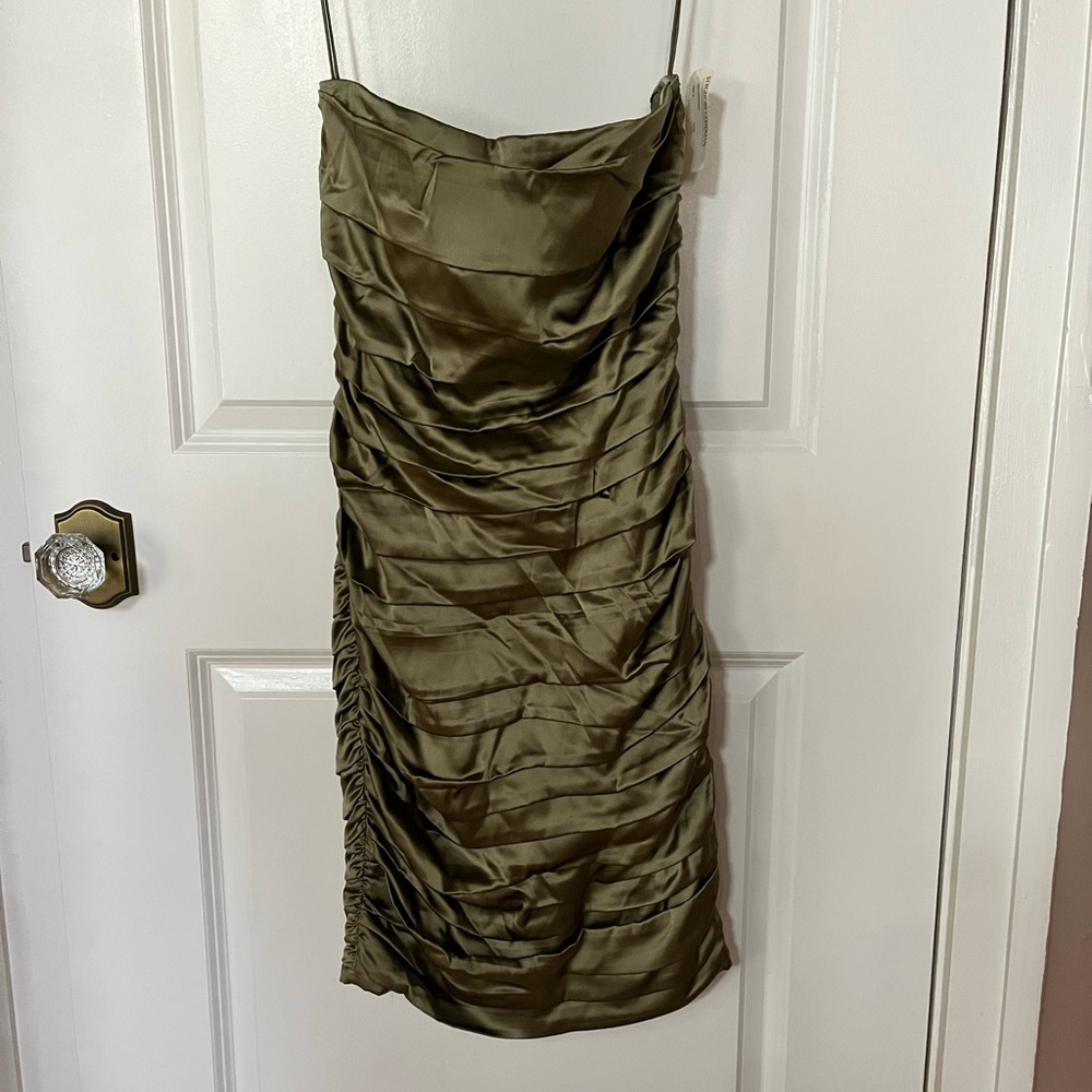 Ruched silk dress
